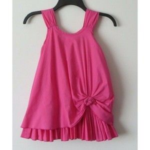 Eliane Et Lena Girls Pink Balloon Ruffle Dress Size 4 Summer Spring